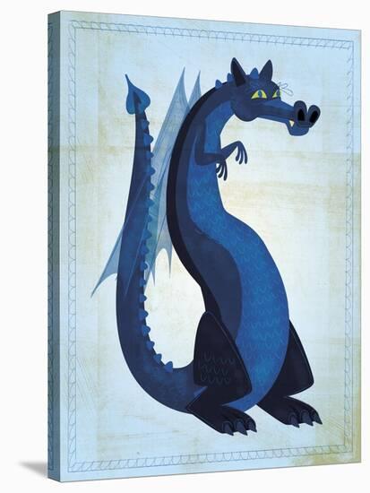 Blue Dragon-John W Golden-Stretched Canvas