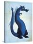 Blue Dragon-John W Golden-Stretched Canvas