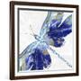 Blue Dragonfly-Eva Watts-Framed Art Print