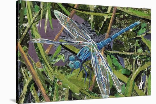 Blue Dragonfly-Kirstie Adamson-Stretched Canvas