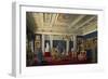 Blue Drawing-Room in the Mariinsky Palace in Saint Petersburg, Mid of the 19th C-Eduard Hau-Framed Giclee Print