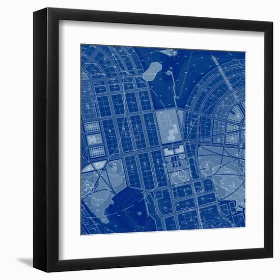 Blue Drawing-Andreyuu-Framed Art Print