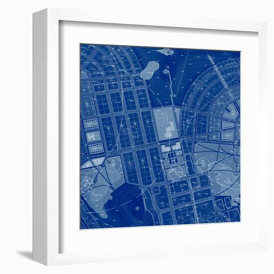 Blue Drawing-Andreyuu-Framed Art Print