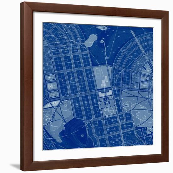 Blue Drawing-Andreyuu-Framed Art Print