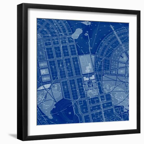 Blue Drawing-Andreyuu-Framed Art Print