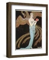 Blue Dress by Beer-Georges Barbier-Framed Photographic Print