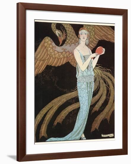 Blue Dress by Beer-Georges Barbier-Framed Photographic Print