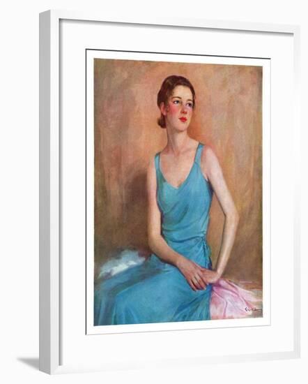 "Blue Dress,"February 4, 1933-Charles W. Dennis-Framed Giclee Print