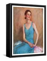 "Blue Dress,"February 4, 1933-Charles W. Dennis-Framed Stretched Canvas