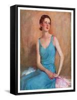 "Blue Dress,"February 4, 1933-Charles W. Dennis-Framed Stretched Canvas