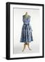 Blue Dress Printed with a Pattern of Ladies Wearing Full-Skirted Dresses, C.1958-null-Framed Giclee Print