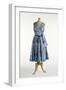 Blue Dress Printed with a Pattern of Ladies Wearing Full-Skirted Dresses, C.1958-null-Framed Giclee Print