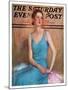 "Blue Dress," Saturday Evening Post Cover, February 4, 1933-Charles W. Dennis-Mounted Giclee Print