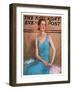 "Blue Dress," Saturday Evening Post Cover, February 4, 1933-Charles W. Dennis-Framed Premium Giclee Print