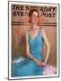 "Blue Dress," Saturday Evening Post Cover, February 4, 1933-Charles W. Dennis-Mounted Premium Giclee Print