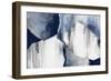 Blue Drips II-null-Framed Art Print