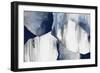 Blue Drips II-null-Framed Art Print