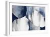 Blue Drips II-null-Framed Art Print