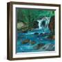 Blue Duet-Angela Saxon-Framed Art Print