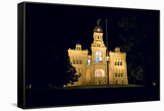 Blue Earth County Courthouse at Night-jrferrermn-Framed Stretched Canvas