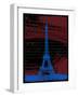 Blue Eiffel Tower Paris in Burnt Siena-Victoria Hues-Framed Giclee Print