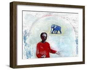 Blue Elephant Day, 2004-Gigi Sudbury-Framed Giclee Print