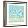 Blue Elephant I-Andi Metz-Framed Premium Giclee Print
