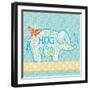 Blue Elephant I-Andi Metz-Framed Premium Giclee Print