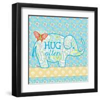 Blue Elephant I-Andi Metz-Framed Art Print