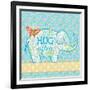 Blue Elephant I-Andi Metz-Framed Art Print