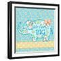 Blue Elephant I-Andi Metz-Framed Premium Giclee Print