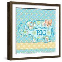 Blue Elephant I-Andi Metz-Framed Art Print