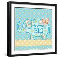 Blue Elephant I-Andi Metz-Framed Art Print