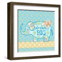 Blue Elephant I-Andi Metz-Framed Art Print