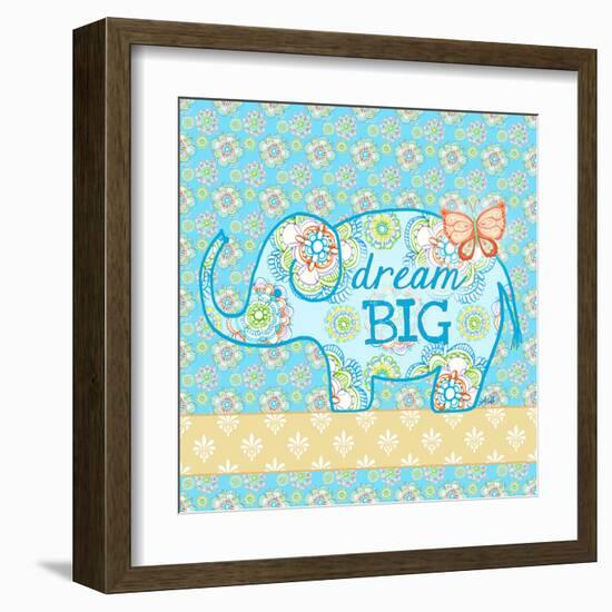 Blue Elephant I-Andi Metz-Framed Art Print