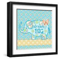 Blue Elephant I-Andi Metz-Framed Art Print