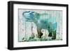 Blue Elephant-null-Framed Art Print