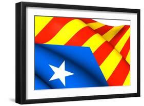 Blue Estelada Flag-Yuinai-Framed Art Print