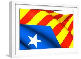 Blue Estelada Flag-Yuinai-Framed Art Print