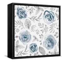 Blue Fade Foliage-Alicia Vidal-Framed Stretched Canvas