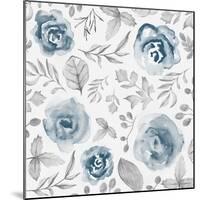 Blue Fade Foliage-Alicia Vidal-Mounted Art Print