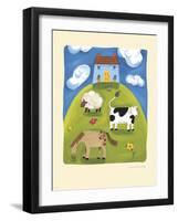 Blue Farmhouse-Sophie Harding-Framed Art Print