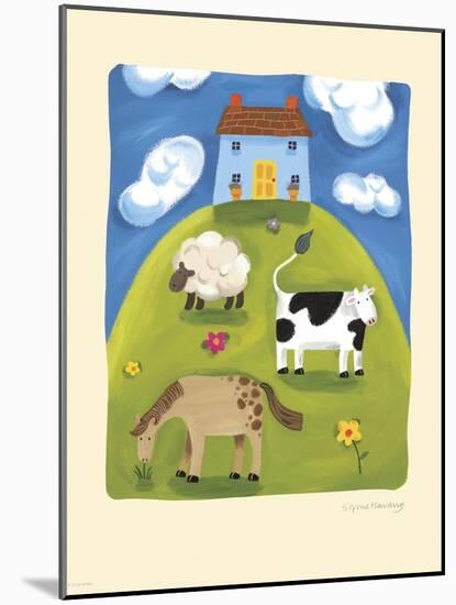 Blue Farmhouse-Sophie Harding-Mounted Art Print