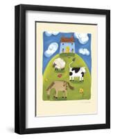 Blue Farmhouse-Sophie Harding-Framed Art Print