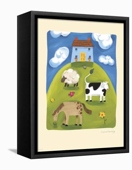 Blue Farmhouse-Sophie Harding-Framed Stretched Canvas