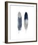 Blue Feather Pair-Julia Bosco-Framed Giclee Print