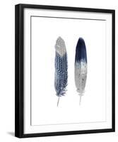 Blue Feather Pair-Julia Bosco-Framed Giclee Print