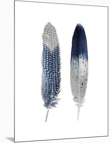 Blue Feather Pair-Julia Bosco-Mounted Giclee Print