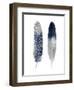 Blue Feather Pair-Julia Bosco-Framed Art Print