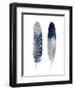 Blue Feather Pair-Julia Bosco-Framed Art Print